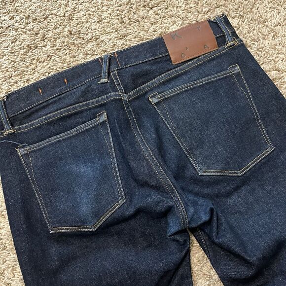 Hiroshi Kato Selvedge The Pen Slim Stretch Raw Dark Wash Jeans 34 - Picture 7 of 9